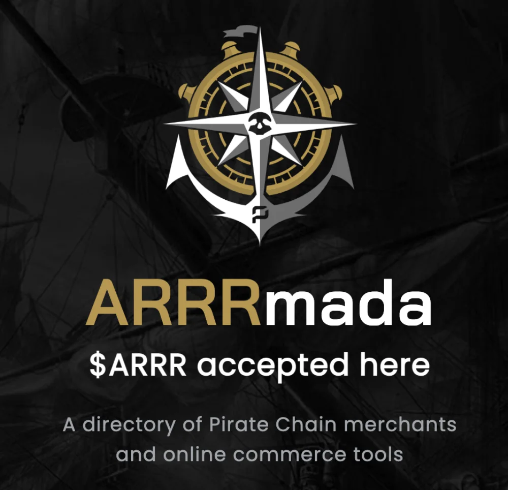 Screetshot of the ARRRmada homepage.