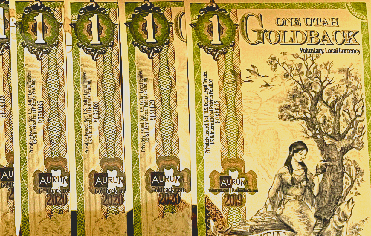 A Closeup of a $1 Utah Goldbacks