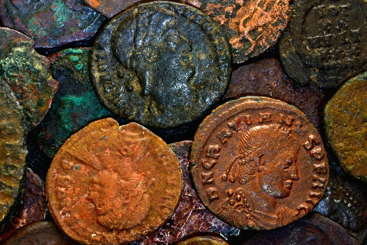 Ancient collectible Roman coins